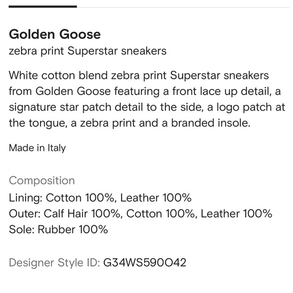 GOLDEN GOOSE Zebra Glitter Superstar Sneakers 40 - Picture 15 of 15